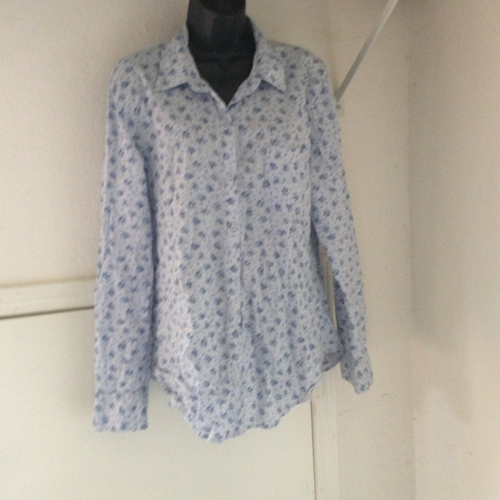 Blue floral shirt (Bin 0-040)